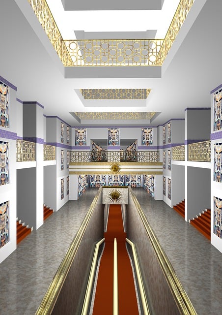 Free digital art architecture 3d illustration