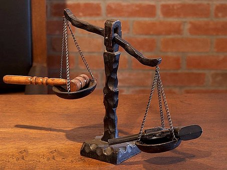 Justice Scales Court Law Hammer Judge Lega