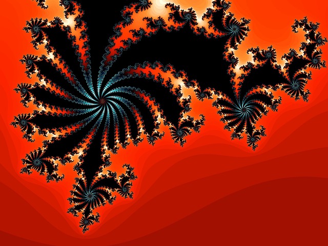 Free fractal spiral red illustration