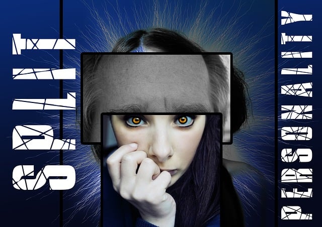 Free identity disorder schizophrenia woman illustration