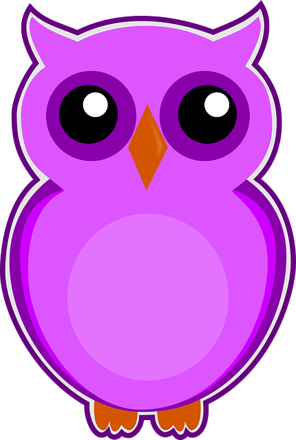 Free owl purple bird illustration