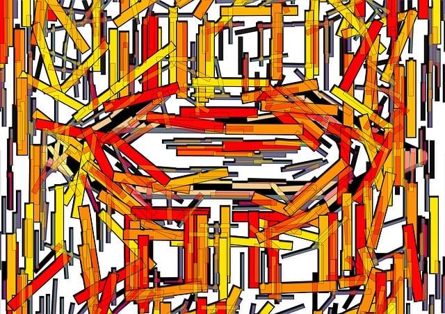 Stäbe, Muster, Chaos, Linie, Farbe, Bunt
