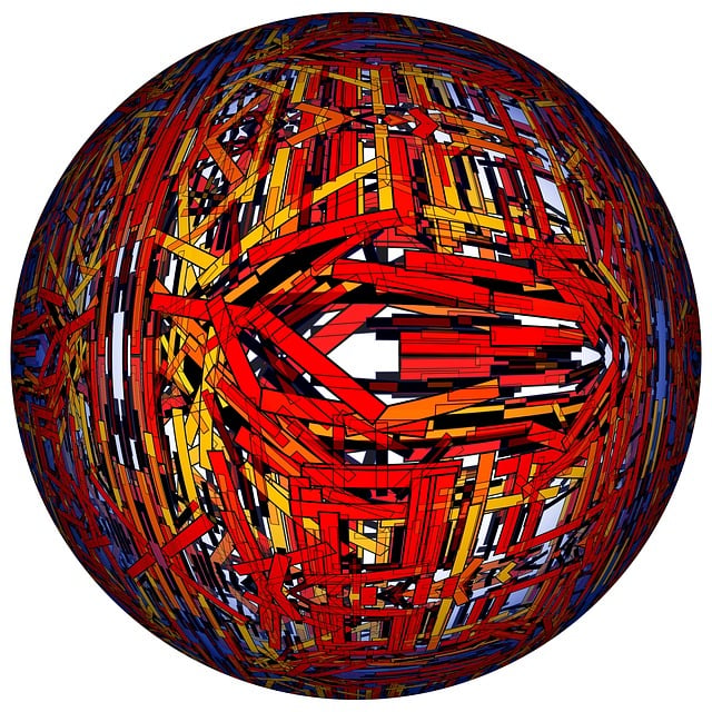 Stäbe, Muster, Kugel, Ball, Chaos, Linie