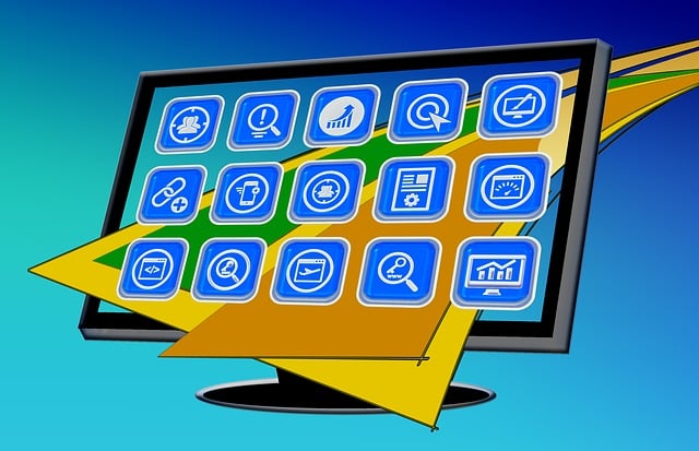 Free icons monitor internet illustration