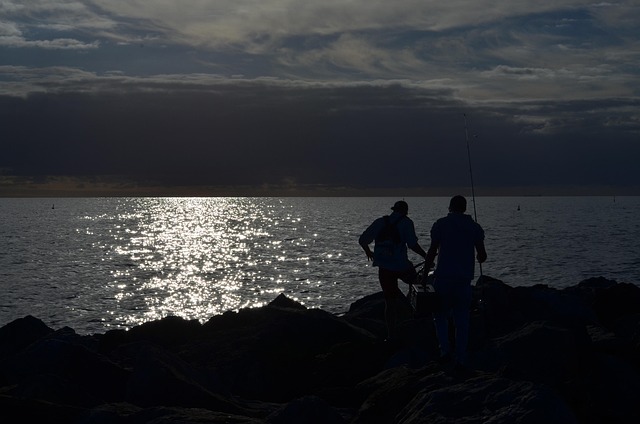Free Sunset Fisherman photo and picture