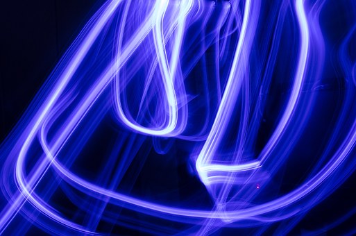 Licht, Blauw, Gloed, Abstract