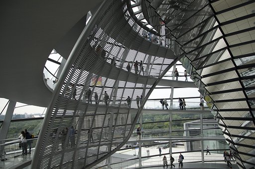 Berlijn, Rijksdag, Gebouw, Spiegels