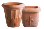 terracotta, pots, flower pots
