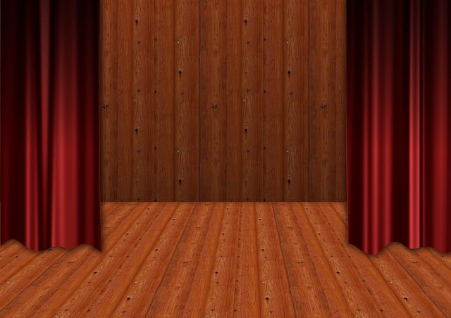 Free theatre stage curtain illustration