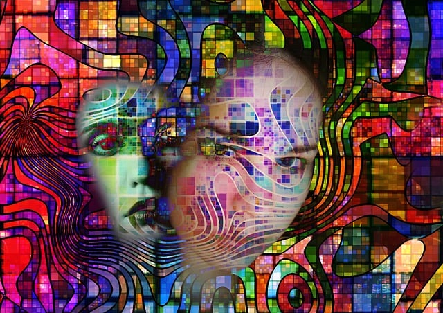 Free surreal dream face illustration