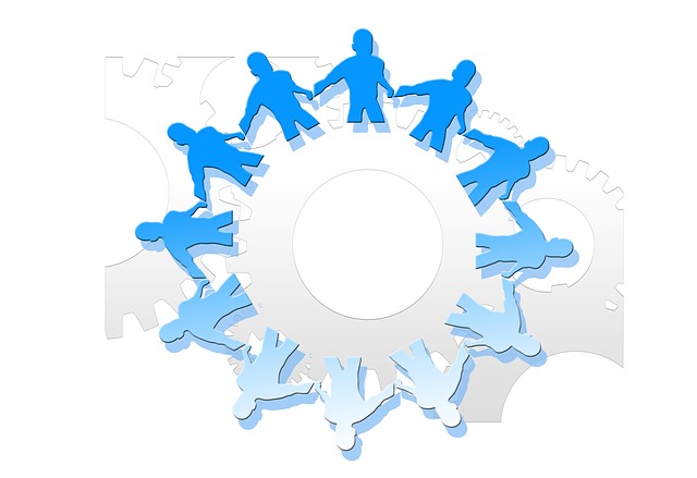 Free networks gear man illustration
