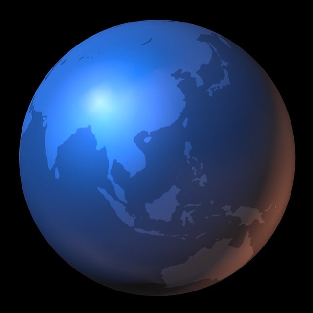 Free asia map of the world map illustration