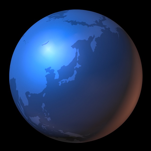 Free japan map of the world map illustration