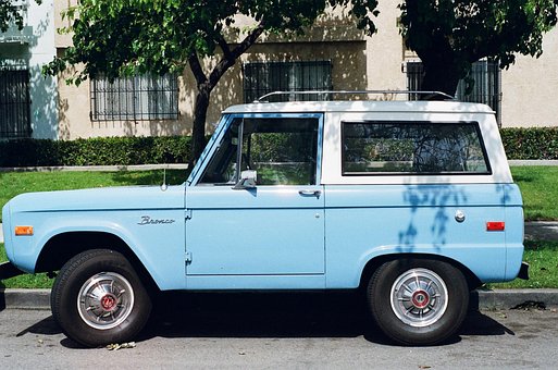 ジープ, 車, 青, ビンテージ, クラシックカー, 車両, 交通