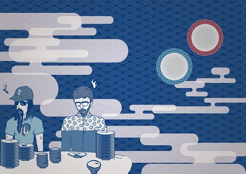 寿司, 插图, 男性, 胡须, 不同的文化, 图案, 海军蓝, 葵, 惊讶
