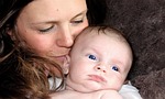 baby, mother, kiss