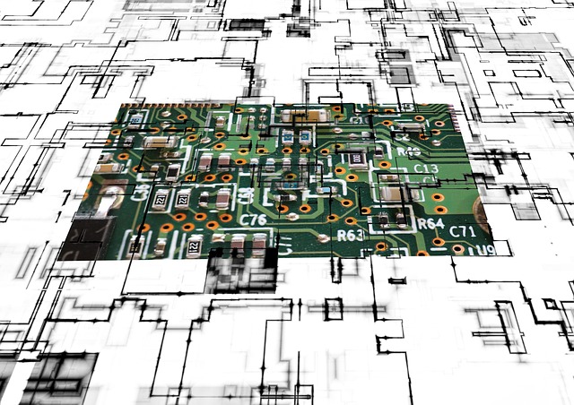 Free circuit board circuit control center illustration