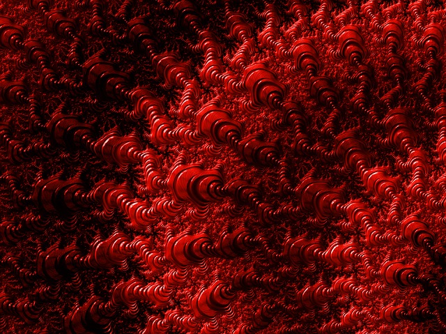 Vermelho, Abstract, Fractal, Fundo