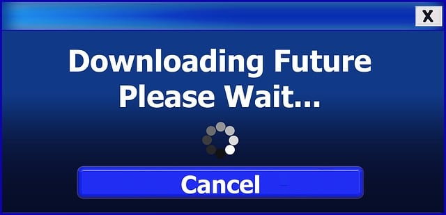 Free here and now tablet blue illustration
