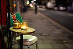 table, street, night