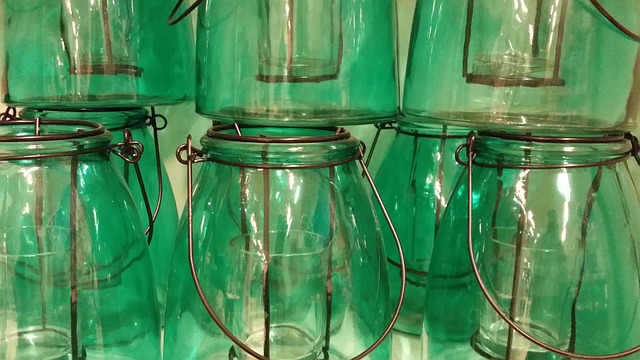 Glas, Green, Töpfe