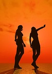 female, figures, silhouette