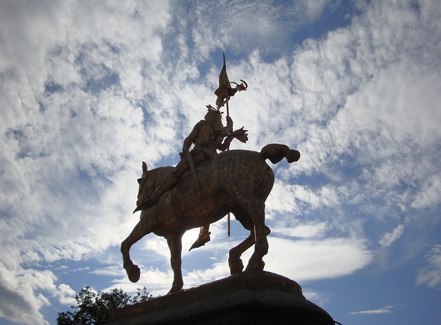 Joan Arc, Heilige, Statue, Silhouette