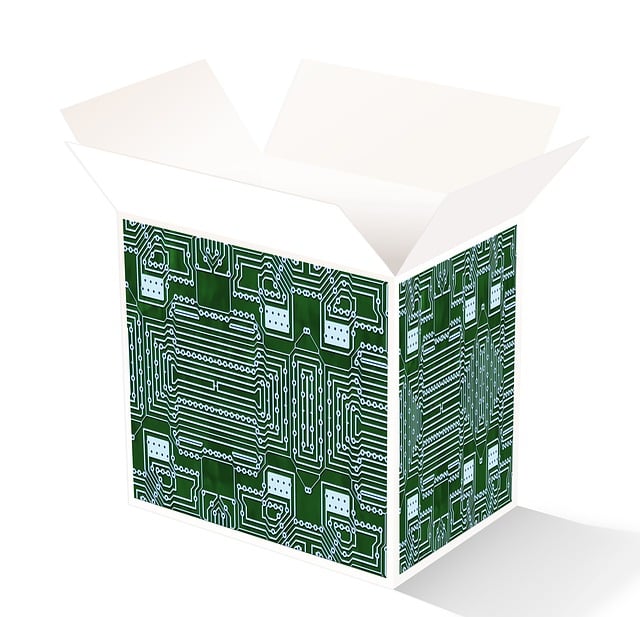 Free package circuit board open illustration