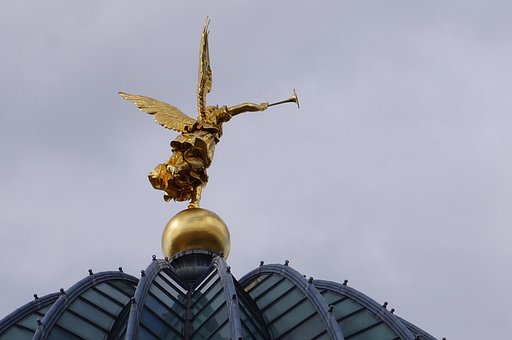 Akademi, Dresden, Engel, Kunst, Gylden
