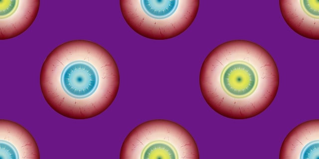 Free eye character green vector