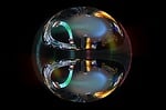 glass ball, city, skyscrapers