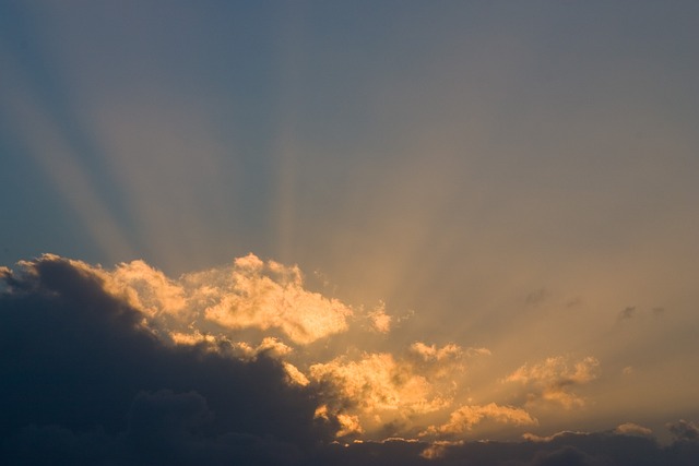 Free Lightbeams Clouds photo and picture