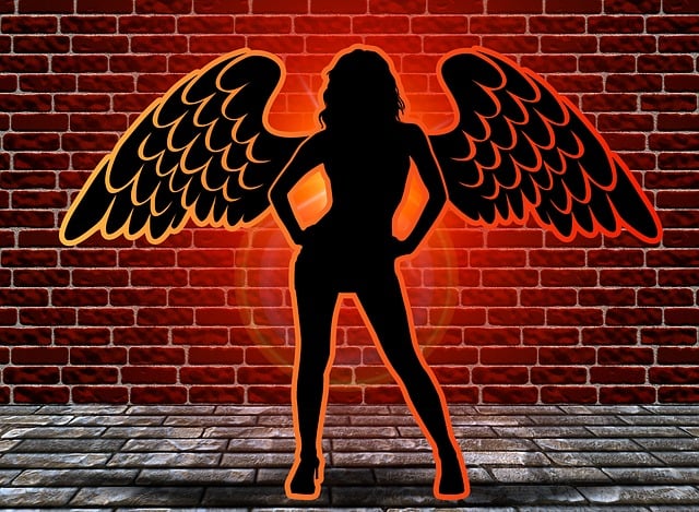 Free angel woman silhouette illustration