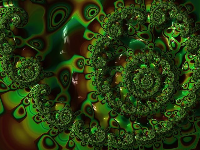 Free fractal green abstract illustration