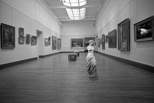 Arte, Exibição, Museu, Estátua, Louvre