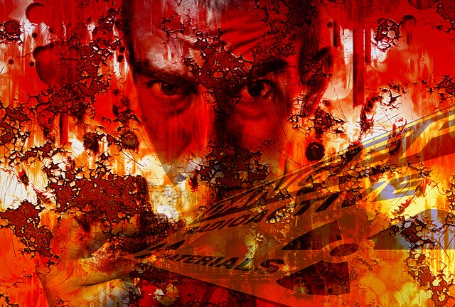 Free man face fear illustration