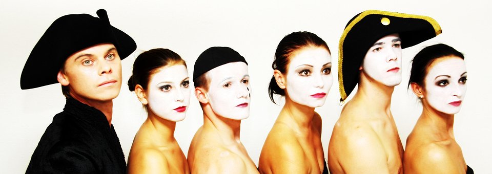 Ballett, Pierot, Portretter, Mennesker