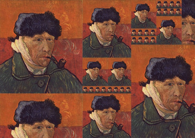 Free van gogh ear delusion illustration