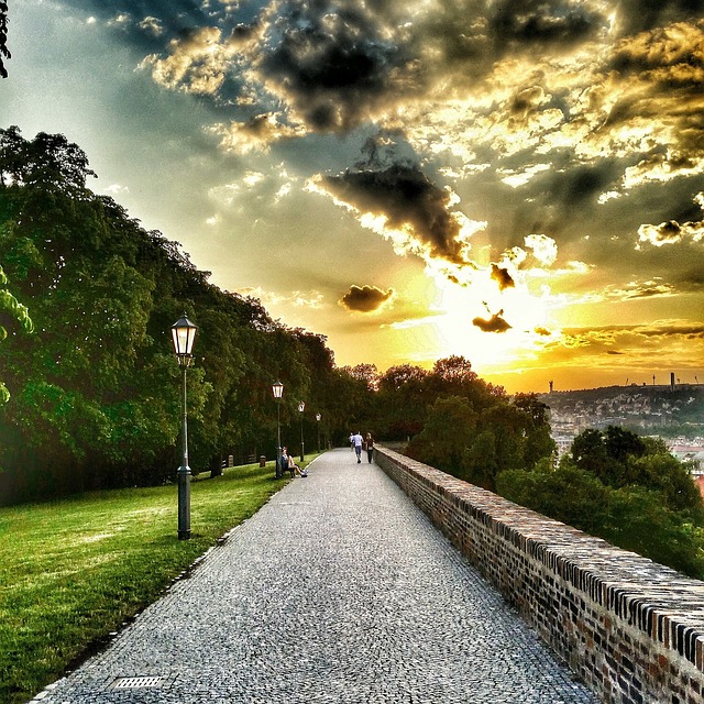 Prag, Vyšehrad, Abend, Westen