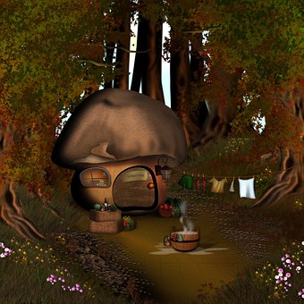 Free Mushroom House Forest illustration and picture
