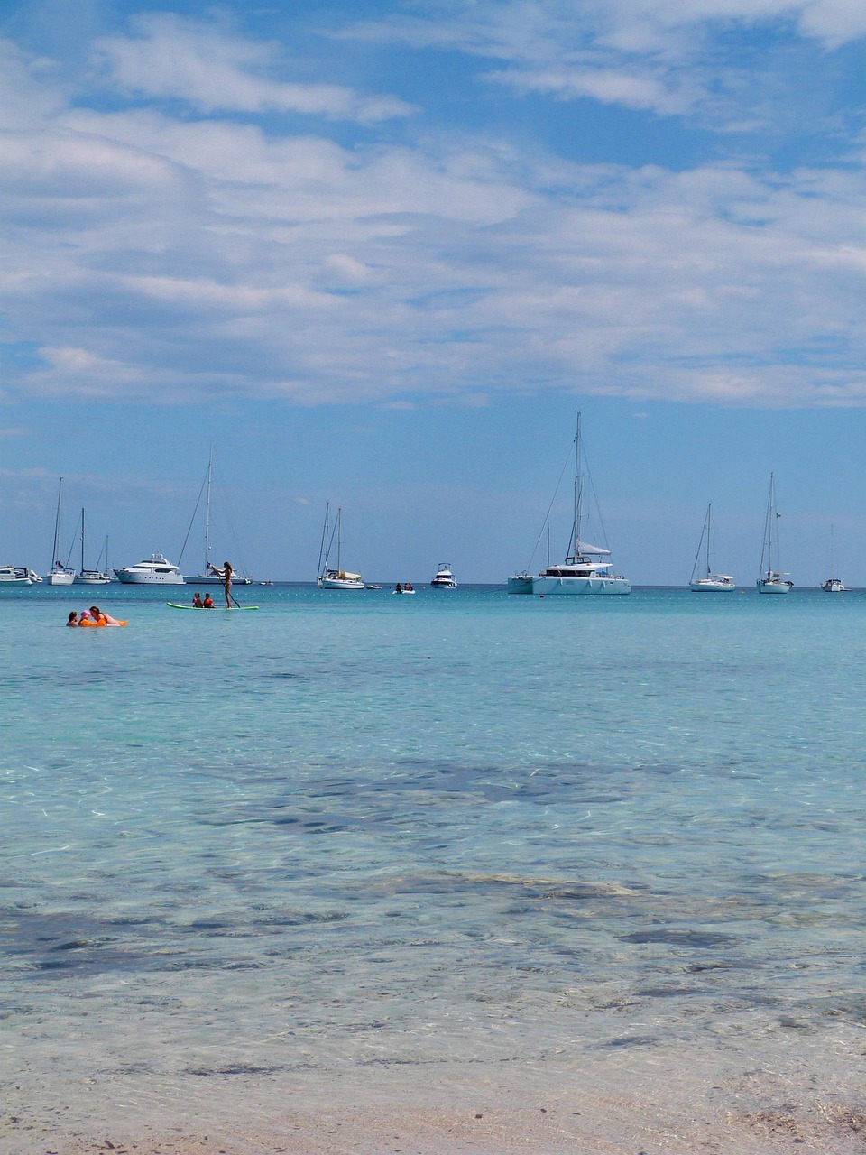Barcos À Vela, Azul, Oceano, Mar, Praia