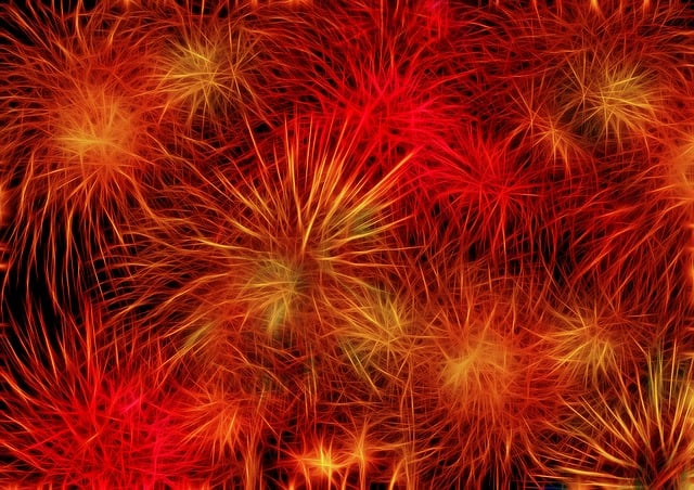 Free fireworks sylvester new year's day illustration