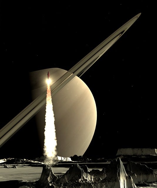 Free rocket launch saturn rocket illustration