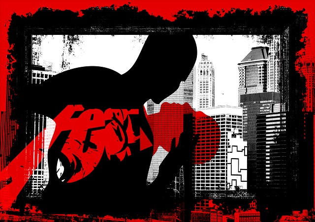 Free man face fear illustration