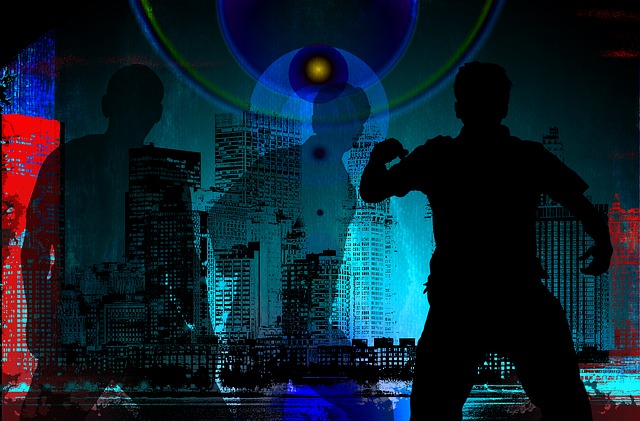 Free man group corridor illustration