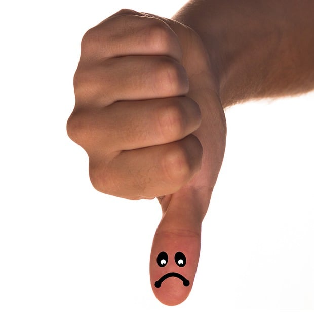 Free thumb hand down illustration