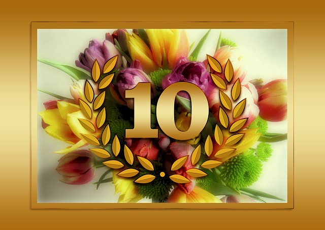 Free anniversary commemorate ten illustration