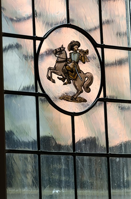 Glasmalerei, Fenster, Fahrer, Pferd