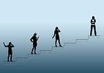 woman, businesswoman, stairs