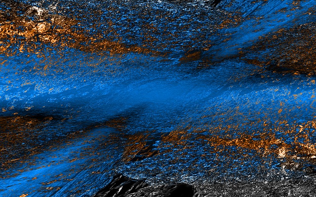 Digital, Resumo, Azul, Fundo